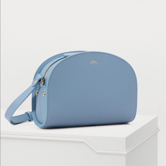 A.P.C. Handbags - A.P.C. Half moon bag in baby blue NWT!!